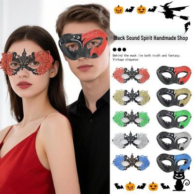 Cross-border Sexy Lace Eye Mask with Pointed Tips for Halloween & Christmas Masquerade