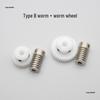 0.8 Module White POM Worm Wheel Gear: Nylon Turbine Worm Gear in Sizes 20-60