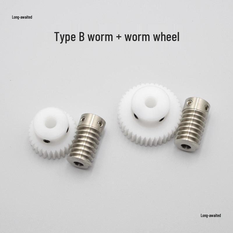 0.8 Module White POM Worm Wheel Gear: Nylon Turbine Worm Gear in Sizes 20-60