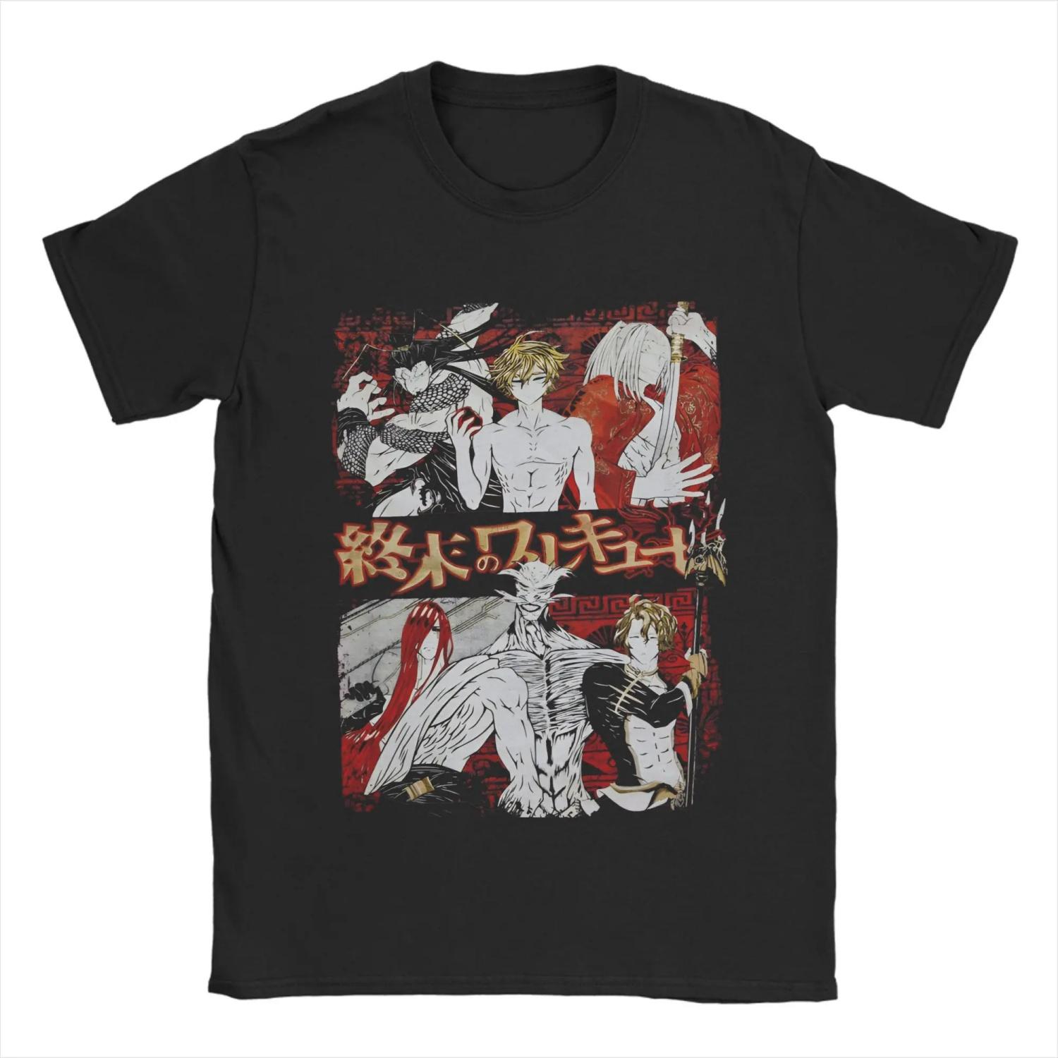 

Shuumatsu no Valkyrie T-Shirt Summer 100 Cotton T-Shirts For Mens Fashion Custom DIY Tee Shirt Short Sleeve Streetwear Top Tees S чёрный