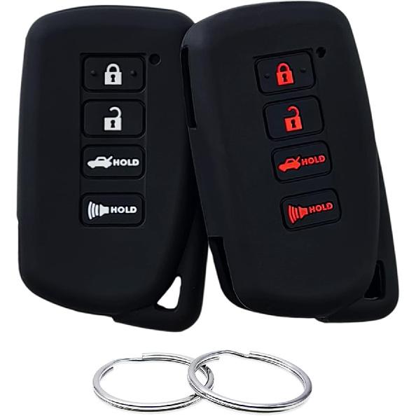 Silicone Rubber Key Fob Cover Compatible with 2013- Lexus ES300h ES350 GS350 GS450h IS200t IS300 IS350 LX570 NX200t NX300h RC350 RX350 RX450h