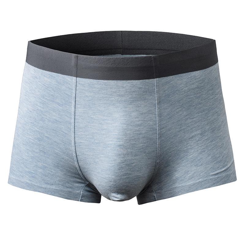 Men's Spring and Summer New Anti Bacterial Seamless Comfortable Breathable Mid Waist Flat Angle Underwear