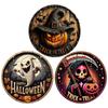 Halloween Door Hanging Sign Round Front Door Decorations Decorative Wooden Door Sign Vintage for Window Wall Decor