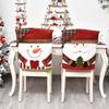 Christmas Chair Cover Snowman Santa Claus Deer Doll Stool Decorative Covers Home Party Decorations YFA2092