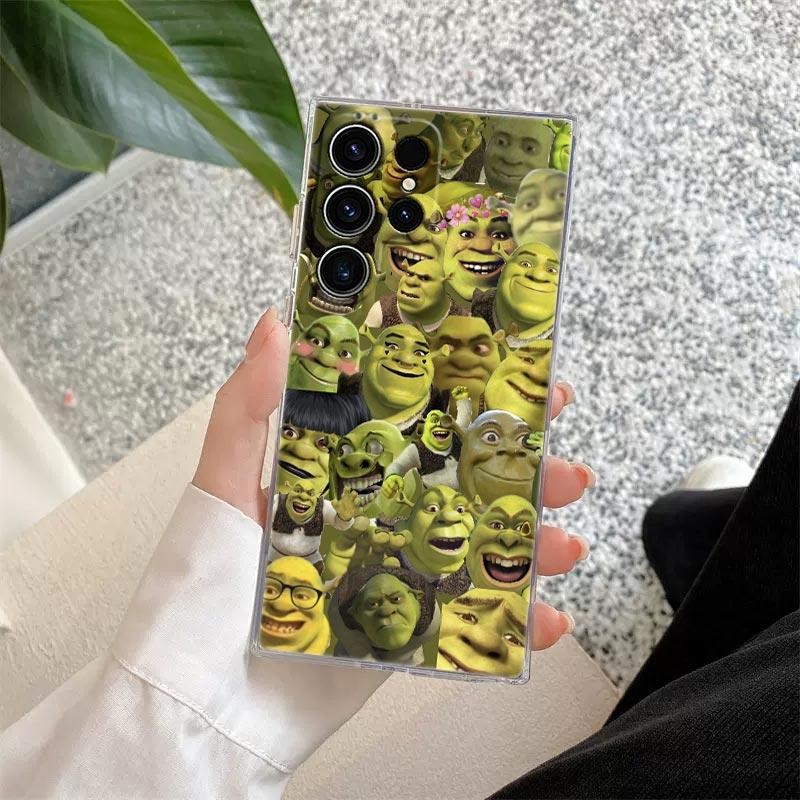 Transparent Case For Samsung Galaxy S26 S25 Ultra S24 S22 S26 Plus S20 S23 S21 S25 FE Clear Cover Cartoon Shreks Art Funny Movie
