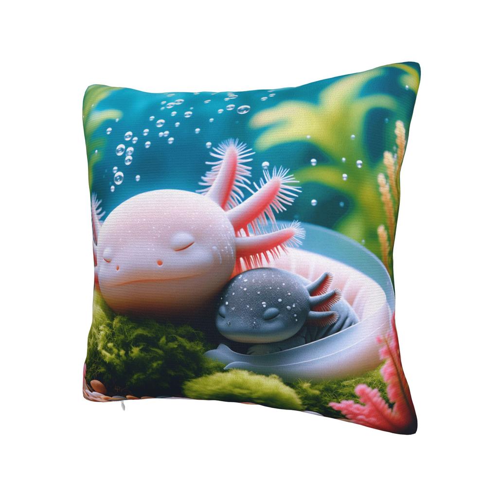 Cute Axolotl Pillow Cover Morden Pillow Case For Sofa Home Decor Custom Pillowcases Gift