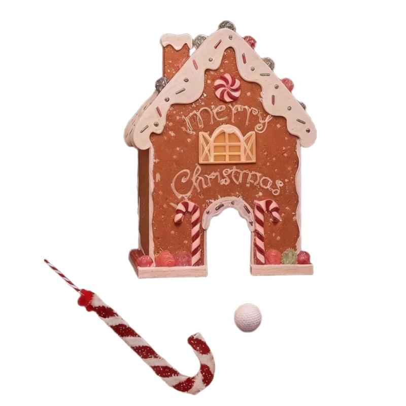 

Portable Resin Gingerbreads Golf Set Holiday Party Game Set For Adults And Kids Indoor Outdoors Fun