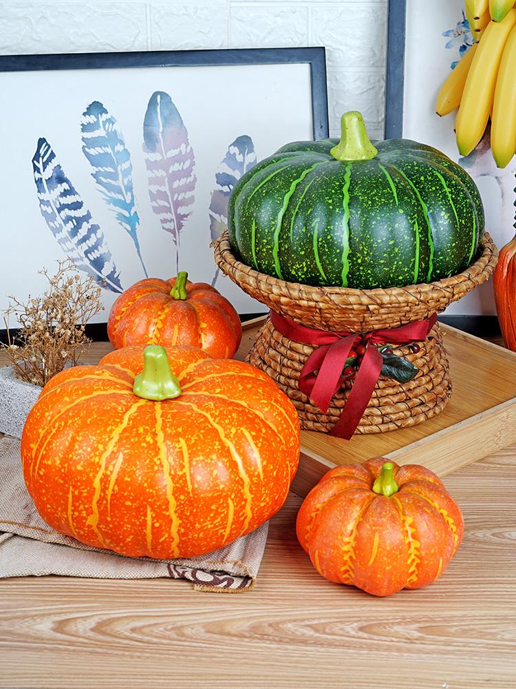Large Size Simulation Fruit Vegetable Pumpkin Model Kitchen Cabinet Decoration Children's Photography Toy Realistic Strawberr...