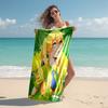 1pc Yellow Cat Schoolgirl Cartoon Quick Dry Microfiber Bath Towel for Swimming Surfing Camping Unisex Holiday. SJT7201187