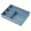 1pc Stackable 4-panel desktop storage box, home drawer storage box, cosmetics storage box, stationery classification storage box
