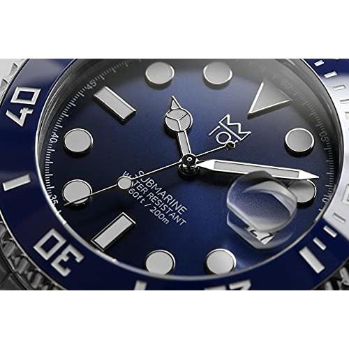 HYAKUICHI 101 No.1Z 20 ATM Water Resistant Diver's Watch with Ceramic Bezel (Blue x Blue)