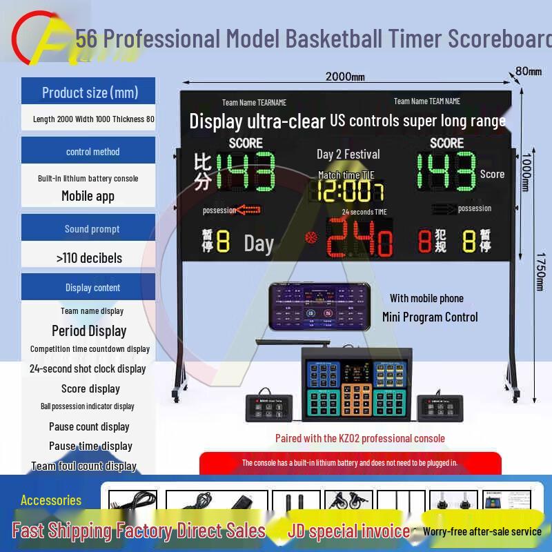 Chiao Basketball Electronic Scoreboard & 24-Second Timer
