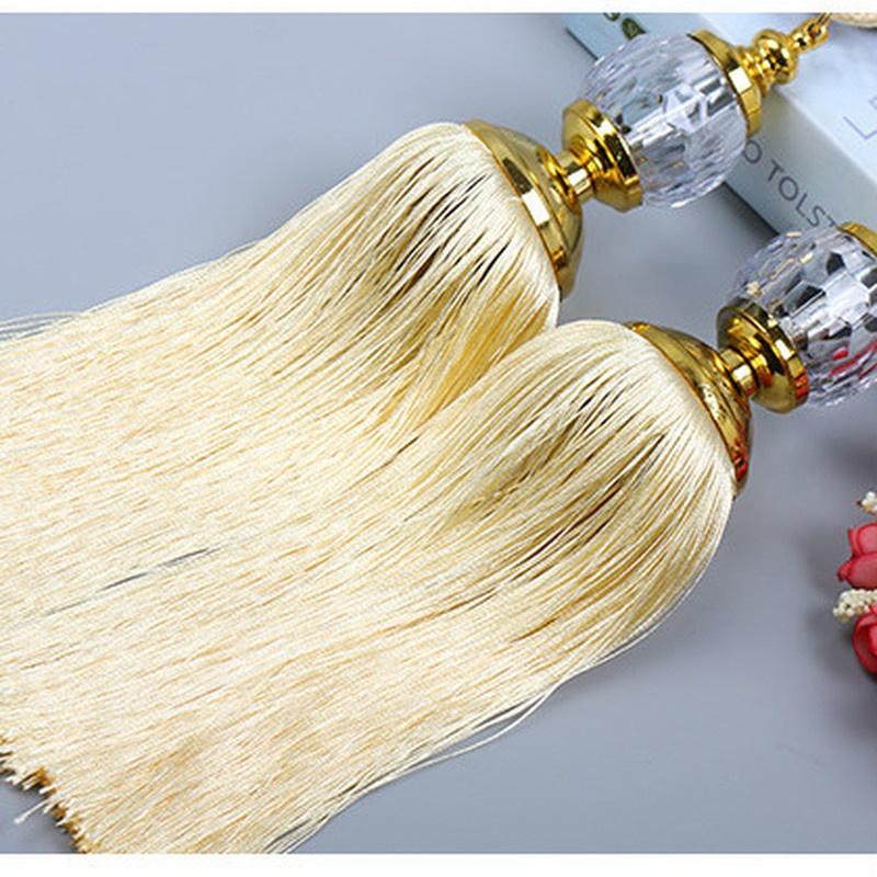 2PCS/Pair Curtain Tiebacks Tassel Beaded Ball Window Strap Home Decor  Curtain Clips Curtain Buckle