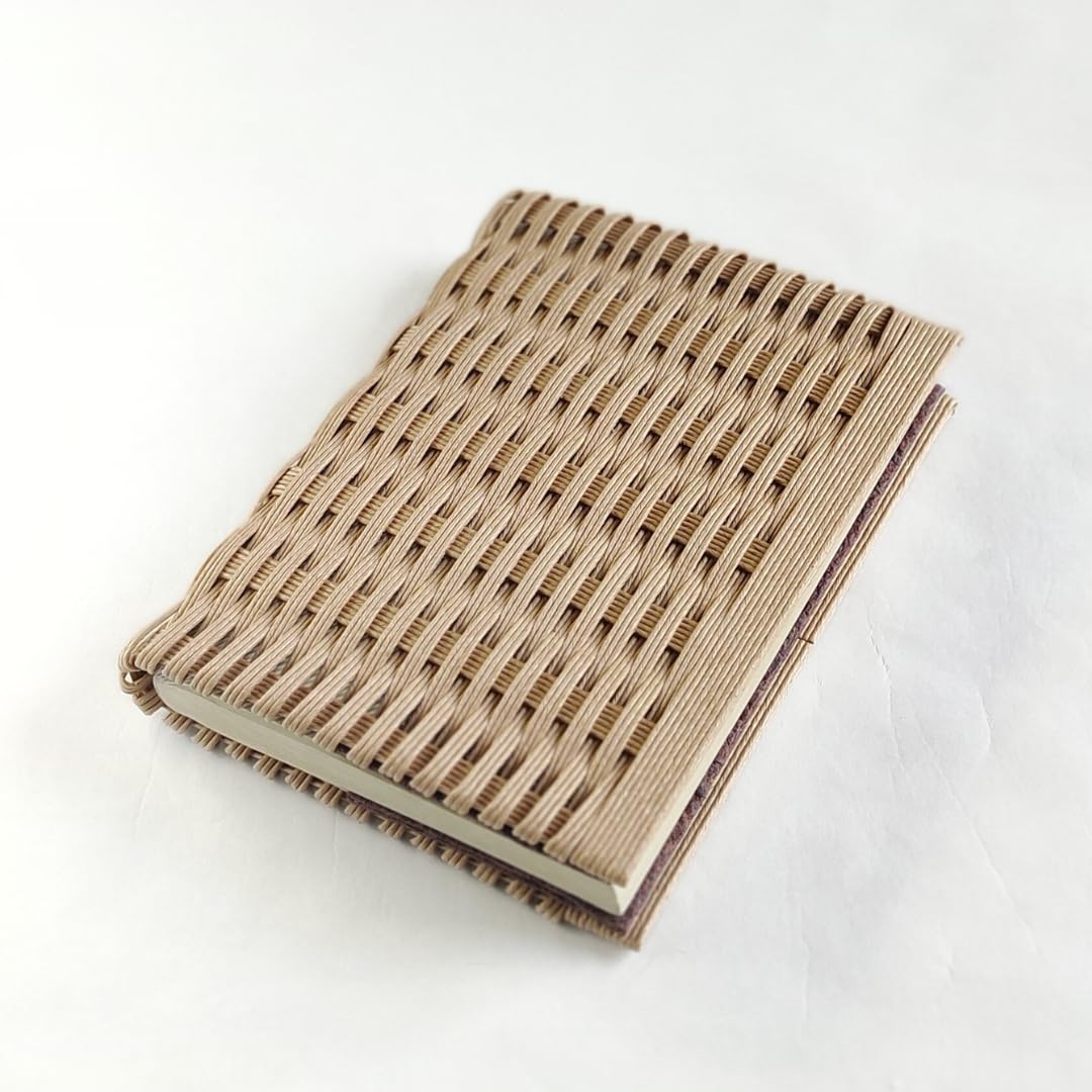 

With U Handwoven Planner Cover, A6 Size, Hobonichi Techo Original Compatible, Paper Band (Natural x Cypress Bark)