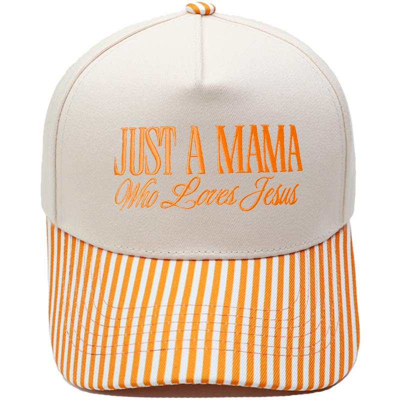 JUST A MAMA truck driver hat embroidered leopard print color matching baseball cap European and American men's and women's casual hat