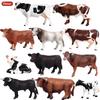 Children's Cognitive Animal Model Toy: Yellow Cow, Buffalo, Rhinoceros, Zebu, Bison, Bull Figurine.