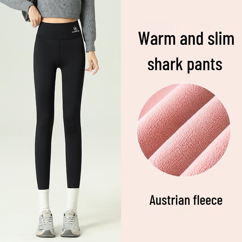 

Женские флисовые леггинсы для йоги с высокой талией: Контроль живота, Подтяжка бедер, Дышащие брюки длиной девять точек для зимы. XL