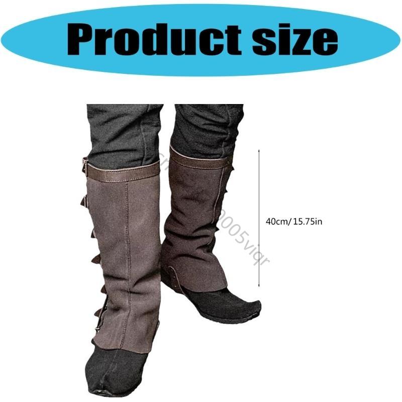 Pirate Boot Covers Vikinges Sterevunk Costume Medieval Boot Covers Leg Boot Covers Halloween Cosplay Costume AXYD