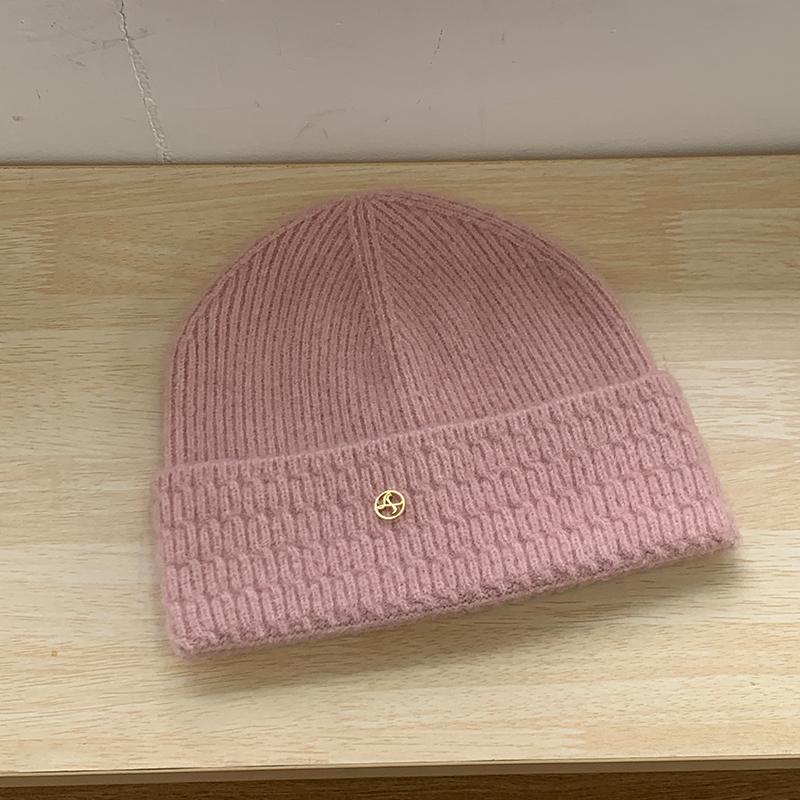 Soft Wool Hat Women's Face Small Cashmere Knitted Hat Casual Versatile Autumn and Winter Cold Ear Protection Hat