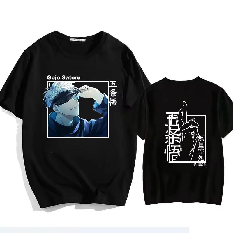 2026 Hot Sale Japanese Jujutsu Kaisen Gojo Anime T-shirt Man Woman Unisex Manga Gojo Satoru Graphic T Shirts Short Sleeve Tee