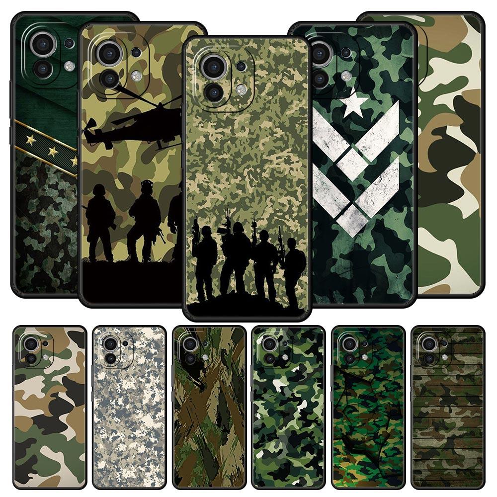 Handyhülle für Xiaomi Mi 15 14 14T 13T 12T Pro 12 13 11 Lite 5G 11T X6 X5 Pro Weiche TPU-Hülle Camouflage Camo Militär Armee