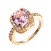 Schmuck Ringe Roségold Quadratische Diamanten Zirkon Accessoires