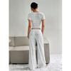2026 Spring/Summer New Striped Top High-Waisted Slimming Wide-Leg Pants Women's Casual Suit