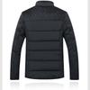 Jacket Men's Thickened Parkas Stand Collar Jacket Men's Coat Winter Warm Thick Zipper Coat Padded Overcoat Men