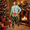 Family Matching Christmas Print Pajama Set, Long Sleeve Long Pants Holiday Loungewear for Parents and Kids