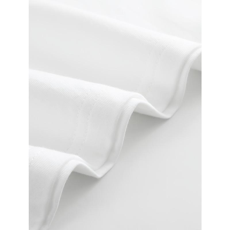 Europäische Größen Herrenmode Bedrucktes T-ShiA Schwarzer Rechteckiger Rahmen mit Weißem Vertikal gestreiftem Aufdruck T-Shirt, Mit Aufdruck auf der Rückseite