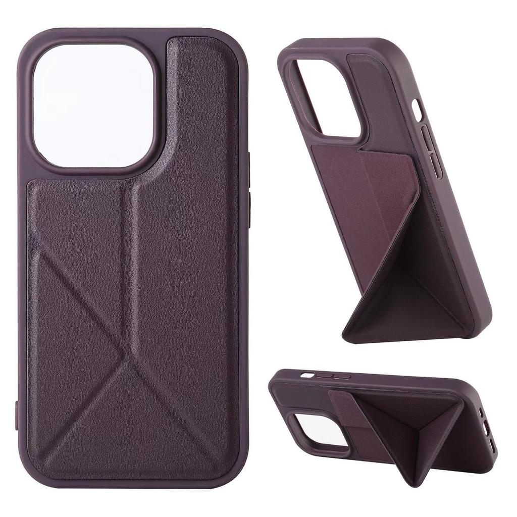 Universelle Schutzhülle & Ständer aus Leder für Apple iPhone