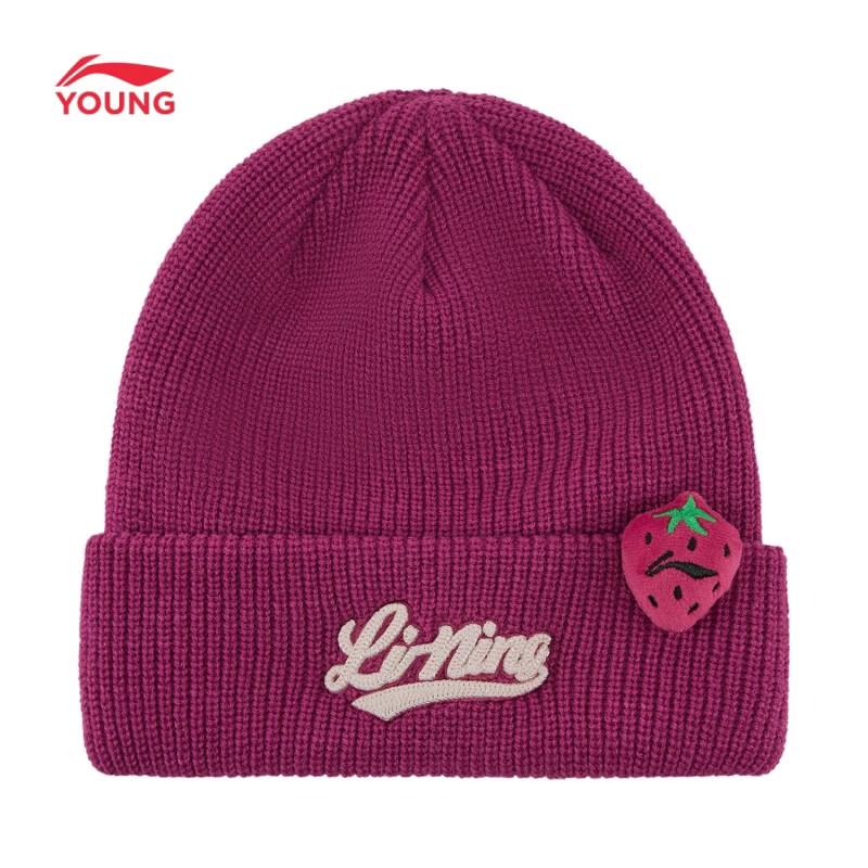 LI-NING Girls  Comfortable Casual Knit Hat One Size