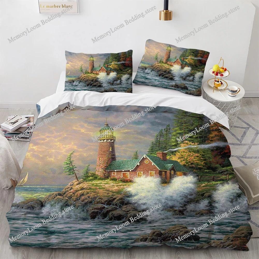 Oil Painting Chic Bedding Set Duvet Cover 3D Fashion Bedding Design King Queen Duvet Cover Double Bed Soft Cozy Set Home Textile