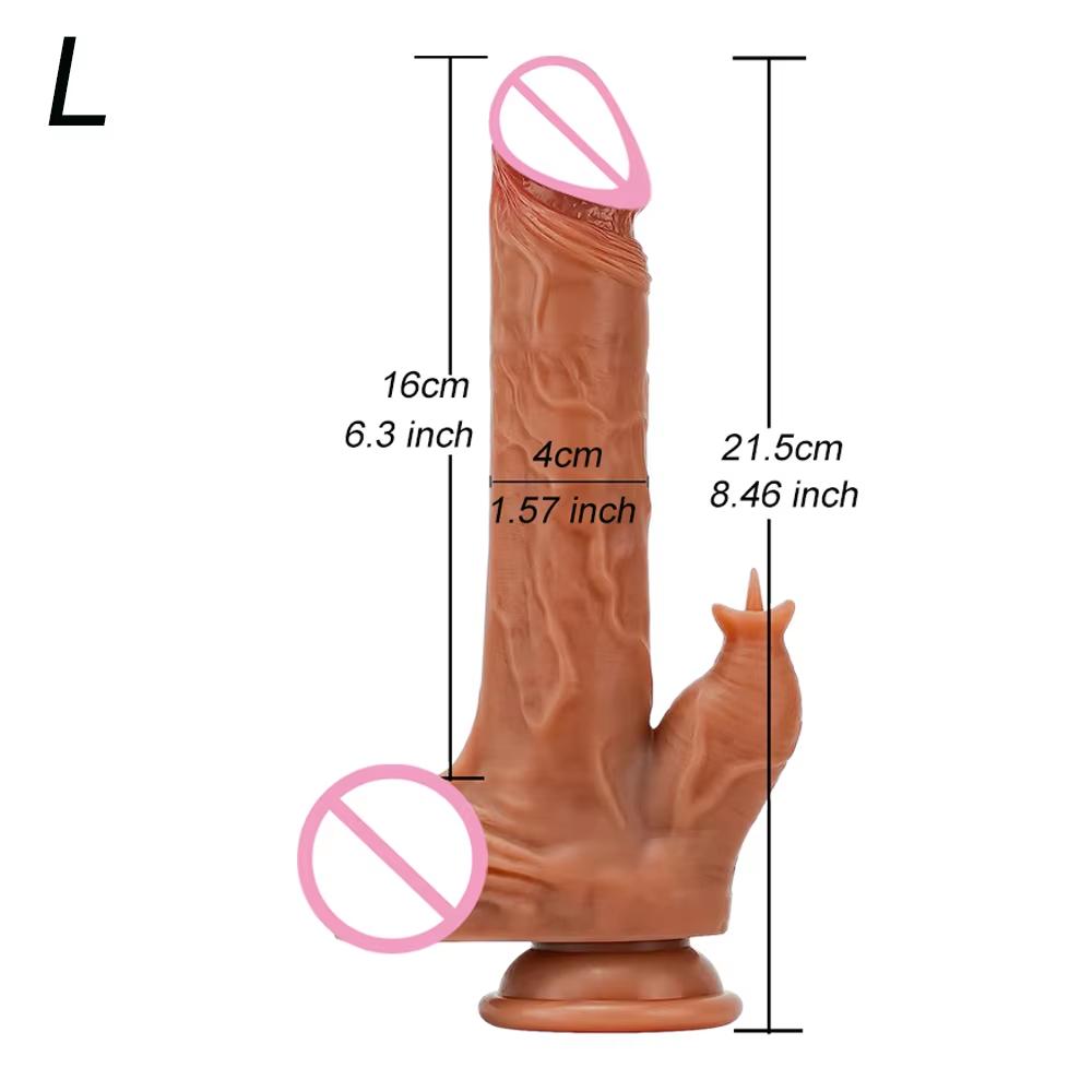 Realistic Dildo Vibrator Telescopic Female Prostate Stimulator Vaginal Masturbator Anal Plug Heated Vibrating Sex Toys For Women