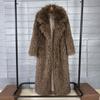 Womens Faux Fur Coat Longline Blazer Style Winter Warmth Streetwear Fashion