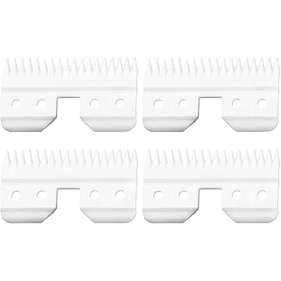4 Pcs Fast Feed Ceramic Blades Fit Oster Fast Feed Clipper Oster A5 Fast Feed Ceramic Cutters Blade Fast Feed Replacement Blade Fit Wahl KM Series