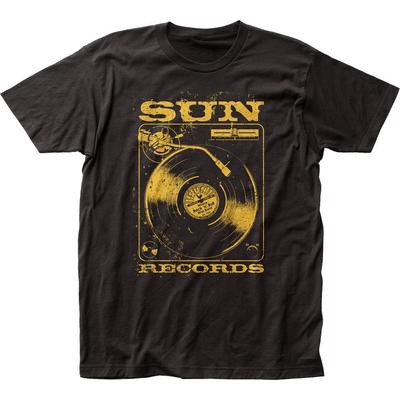 Sun Records Turntable Mens T Shirt Music Classic Concert Rock Band Tee New Black Unisex T-Shirt