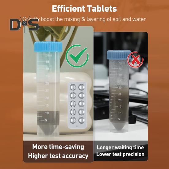 40 Foi Hârtie Test Sol 4 în 1 Kit Test Sol pentru PH Azot Fosfor Potasiu Set Tester Sol Interior Exterior pentru Grădină Curte Fermă