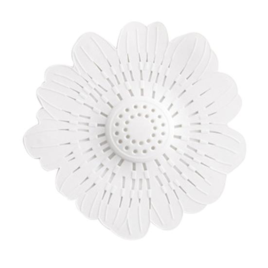 

Мила квітка у формі ванни, кухонного смітника, сітчастого фільтра, кришки зливної кришки білий