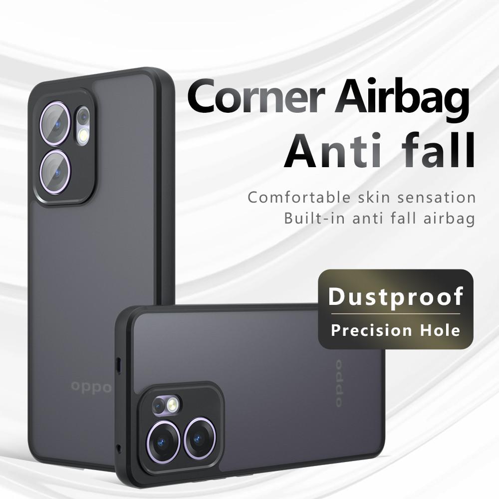 Reno13F Luxury Armor Matte Phone Case For OPPO Reno 13 12 11 Reno 13 12 11 Pro 13F 12F 11F Clear Acrylic Shockproof Back Cover
