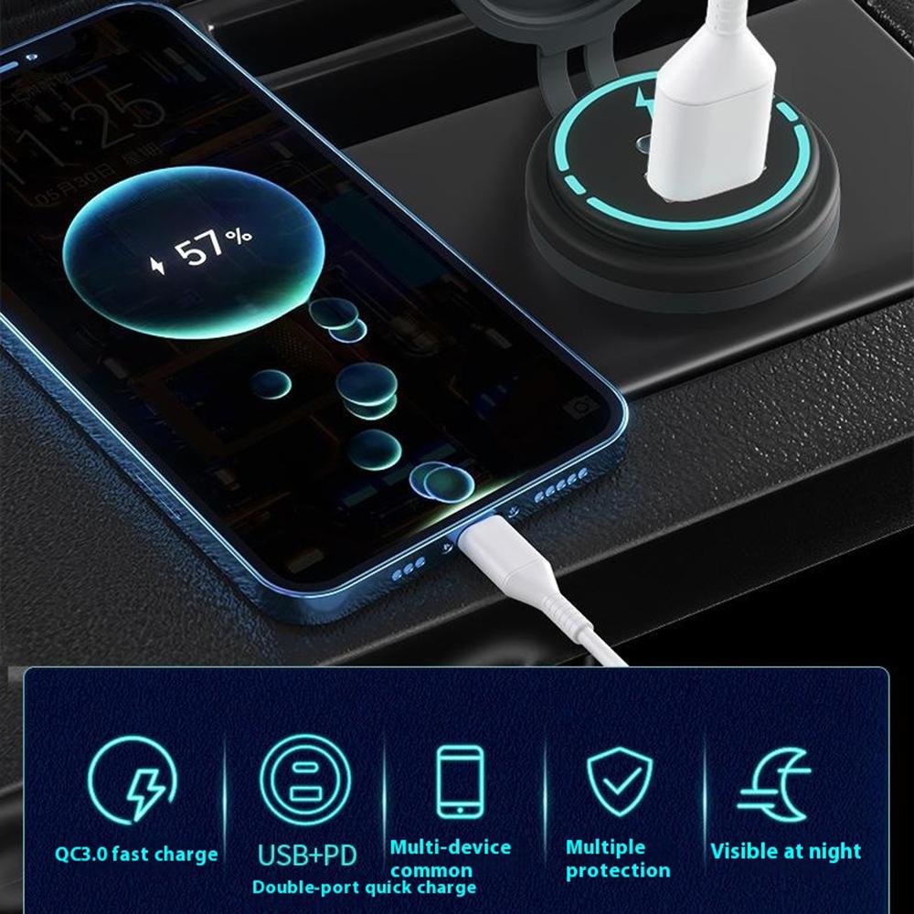 

Зарядний пристрій WUPP ZH-1786B1 QC3.0 USB+Type-C Водонепроникна розетка IP66 із силіконовою кришкою Type A