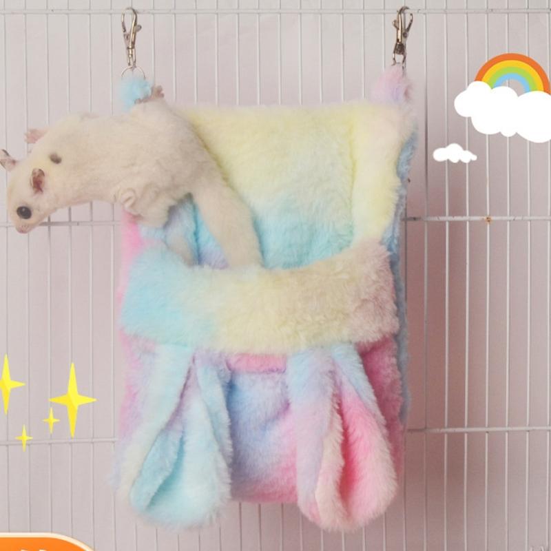 Polarowy wiszący schron dla lotopałanek karłowatych, zwierząt domowych, można prać w pralce, śpiwór ze wzmocnionymi szwami, do użytku zewnętrznego i wewnętrznego