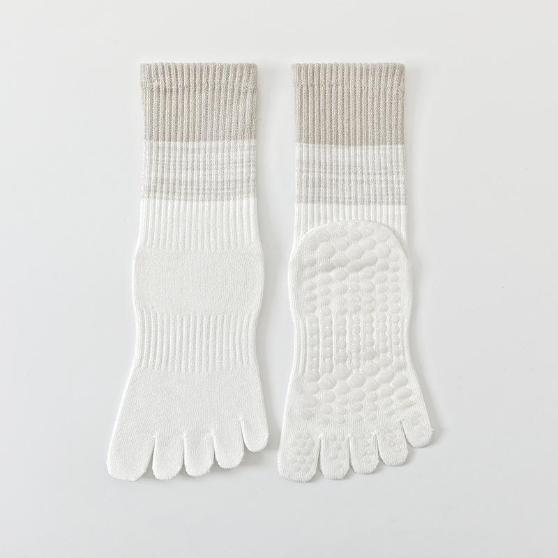 Cotton Yoga Socks for Children, Mid-length, for Fitness and Indoor Plating, Five-fingered Socks
