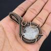 Moonstone 999 Copper Wire Wrapped Pendant, Handmade Gemstone Pendant, Gift For Mom Antique Jewelry