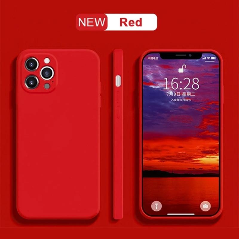 High Quality Liquid Silicone Case For iPhone 16 15 14 13 12 11 Pro Max Case Soft Camera Protection Case For iPhone12 13 Mini