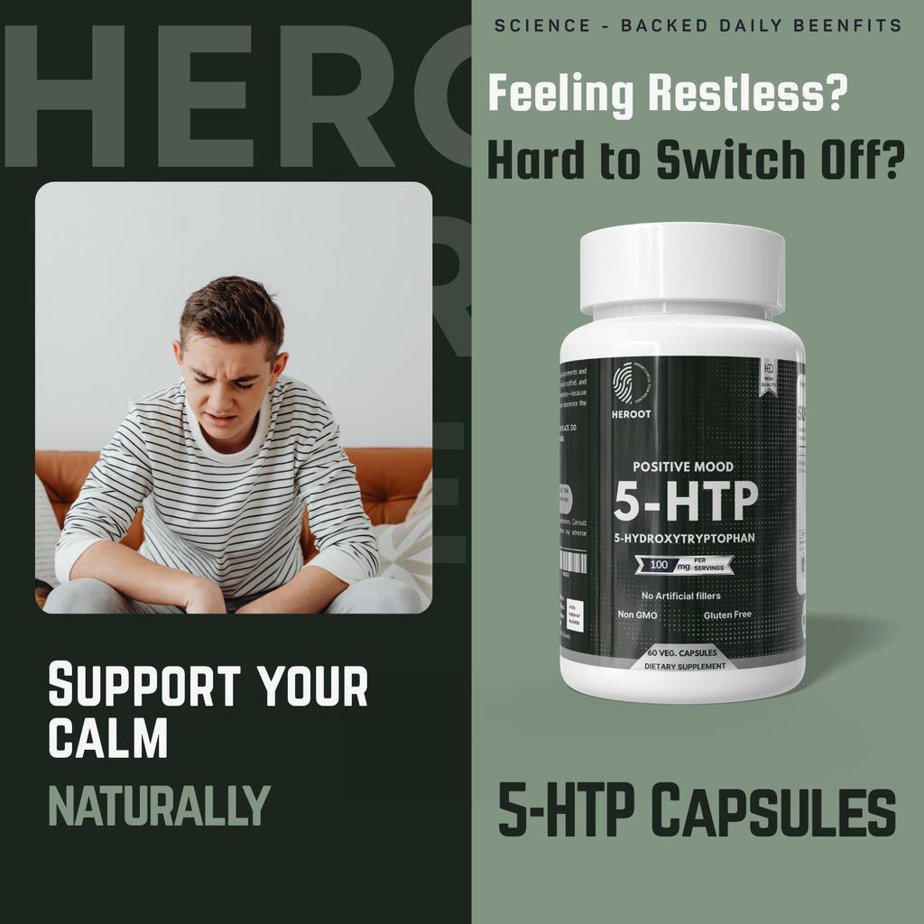 5-HTP Capsules | 100 Mg | Dietary Supplement