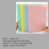 1PC Jelly Color 5-index Expending File Folder Office Supplies Student Stationary A4 Size Letter Size Smile Printing