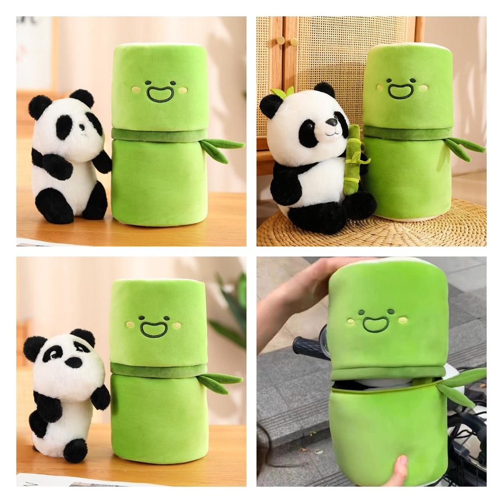 Authentic Panda Plush Toy With Bamboo Perfect Souvenir From China!