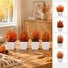 Simulated Small Potted Plant Maintenance-Free Realistic Autumn Leaves Mini Fake