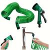 Multi-Pattern Retractable Coil Garden Hose with Spray Nozzle Lightweight Water Hose for Watering Cleaning & Car Washing